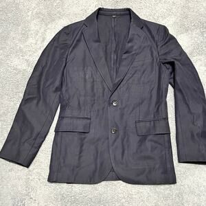 J Crew Mens Ludlow American Woolen Company Wool Blend Suit Blazer Navi Blue 36S